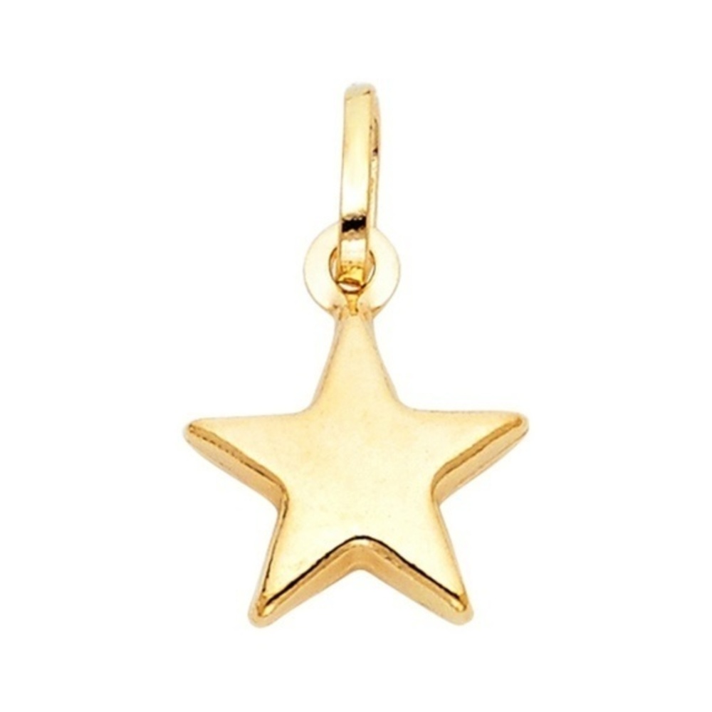 New one pc 14K Yellow Gold Star Pendant